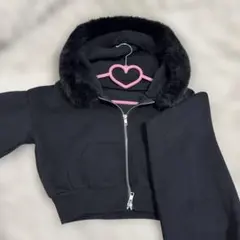 GRL ファーフードジップパーカー tu935