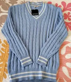 *新品未使用*Mephisto ケーブル編みチルデンニットセーター M