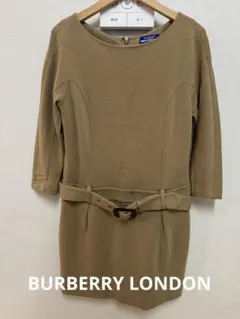 【極希少】バーバリーブルーレーベル ウール ワンピース ベルト付き 美品