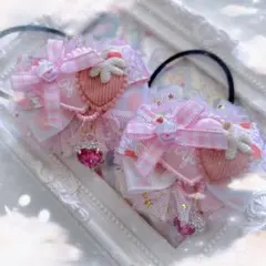 *⑅︎୨୧いちごリボン✩ヘアゴム୨୧⑅︎*
