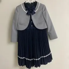 フォーマルドレス ネイビー ジャケット付き