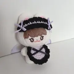 ヘッドドレス よだれかけ ぬい服 10cm 紫・黒 ②