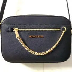 極美品　マイケルコース チェーン ショルダーバッグ カメラバッグ ブラック 金具