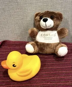 CONRAD シンガポール クマのぬいぐるみとアヒルのセット