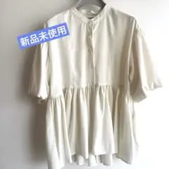 【新品】フリルシャツ M 五分袖