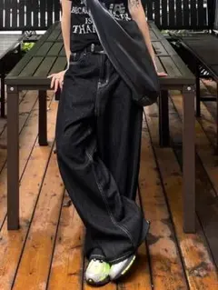 ワイドパンツジーンズ