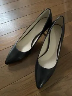 新品未使用　コールハン　パンプス ブラックレザーヒール 5cm ポインテッドトゥ