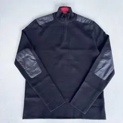 【美品/M相当】VICTORINOX ビクトリノックス ハーフジップ ニット　黒のサムネイル
