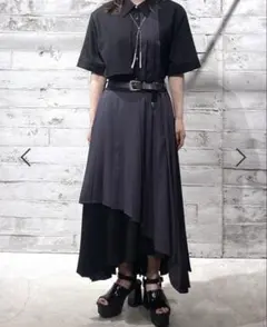 アシンメトリースカートセットアップ