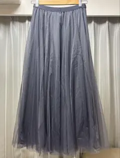 fifth チュールロングスカート グレー フリーサイズ