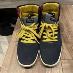 PUMA ハイカットスニーカー US9 ネイビー/イエロー/レッド