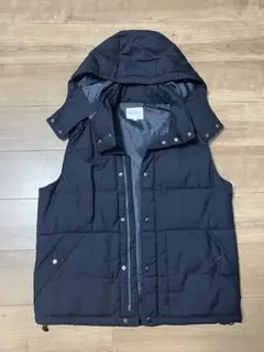 THE SHOP TK ネイビー フード付き ダウンベストのサムネイル