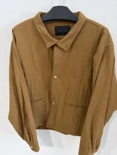 【美品】nano universe シャツ L キャメル ボックスシルエット