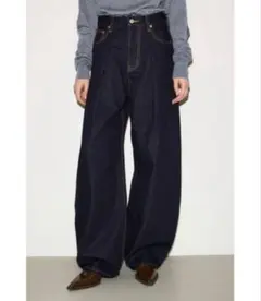 moussy CROSS WAIST WIDE STRAIGHT /ダークブルー - メルカリ