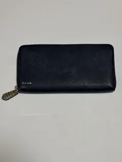 人気 美品 ポールスミス ジップストローグレイン ラウンドファスナー