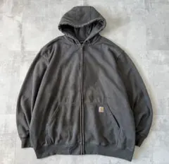 カーハート　ジップアップ　パーカー　グランジ　ワーク　チャ