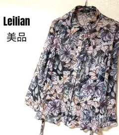 レリアン　ブラウス　XL　Leilian　シャツ　長袖　シアー　美品　フリルのサムネイル