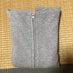 グレー フルジップ フード付きパーカー M