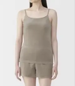 MUJI コットンベロアブラキャミソール