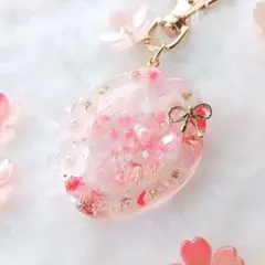 桜シェイカー レジン キーホルダー シャカシャカ チャーム