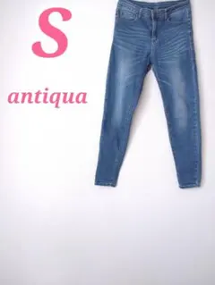 antiqua アンティカ スリムデニム ブルー S キュート やわらか素材のサムネイル