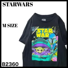 古着 映画 スターウォーズ マンダロリアン チャイルド ヨーダ Tシャツ 黒 M