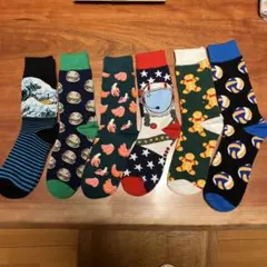 ユニークソックス　24cm〜26cm 6足