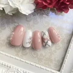 ネイルチップ　チェックネイル　ピンクネイル　カラー変更可能　オーダーサイズ