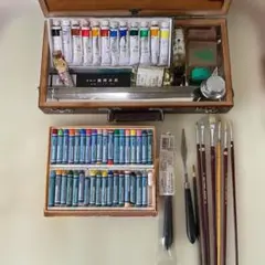 画材セット 油絵具 色鉛筆 マーカー 木箱入り | Mercari