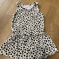 ミキハウス ヒョウ柄ノースリーブワンピース
