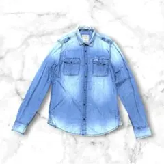GUESS デニムシャツ 長袖 レギュラーフィット - メルカリ