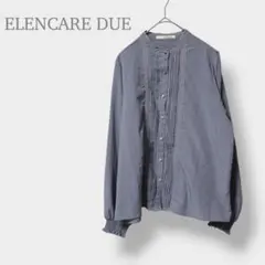 【エレンカーレデュエ】レース ピンタック ブラウス スタンドカラー　長袖のサムネイル