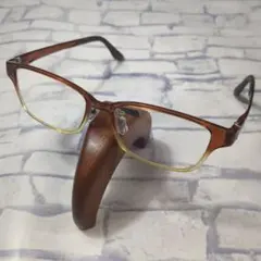 ノーブランド　ユニセックス　バイカラーフレーム　度入（強）メガネ