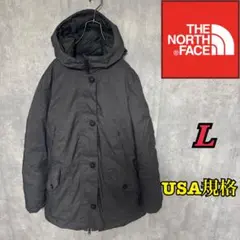 ノースフェイス ダウンジャケット レディースL ロングダウンジャケット グレー