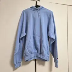 Champion チャンピオン スウェットパーカー ライトブルー Lサイズ 古着