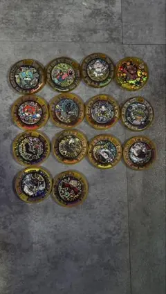 QRコード保証無し　妖怪メダル　トレジャーメダル　金14点セット