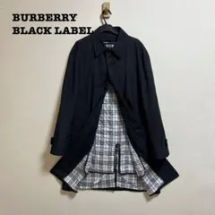 バーバリーブラックレーベル ライナー付き ステンカラーコート ノバチェック LL