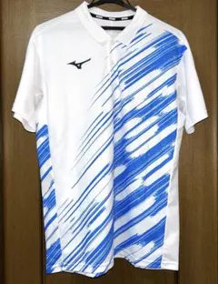 ミズノ ゲームシャツ(ラケットスポーツ) ホワイト ブルー　Mizuno