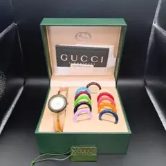 腕時計 レディース GUCCI グッチ チェンジベゼル ゴールド 稼働品