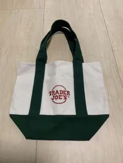 【 新品 】 TRADER JOE'S トートバッグ ホワイト/グリーン