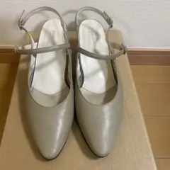 pedala アシックス★24.5㎝EE バックストラップ　パンプス　本革