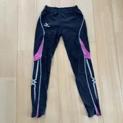 Mizuno ブラック ピンク ロングタイツ サイドファスナー付き　L男女兼用