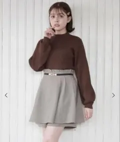 マジェスティックレゴン スカパン ブラウン柄 Mのサムネイル