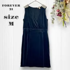 フォーエバー21 ワンピース ノースリーブ ラインストーン フェイクパール M