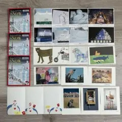 【未使用品】ポストカード37枚セット☆さっぽろ雪まつり☆ドラえもん☆小川原脩他