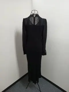 108DAZYロング丈ワンピース黒XL