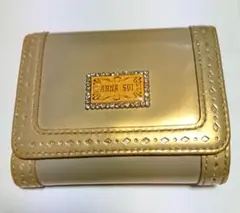 ANNA SUI 三つ折り財布 ゴールド がま口のサムネイル