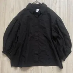 美品】ICB 大きいサイズ 44 比翼 とろみ ブラウス シャツ バックフリル