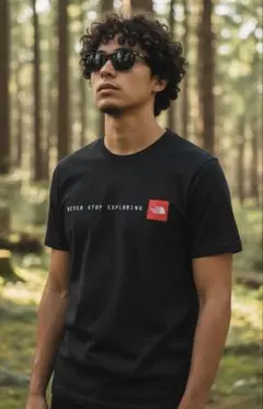 新品未使用✌️新作ノースフェイス　ロゴTシャツ　レギュラーフィットM