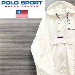 EV145《90s》ポロスポーツ　アノラック　ナイロンジャケット　刺繡ロゴ